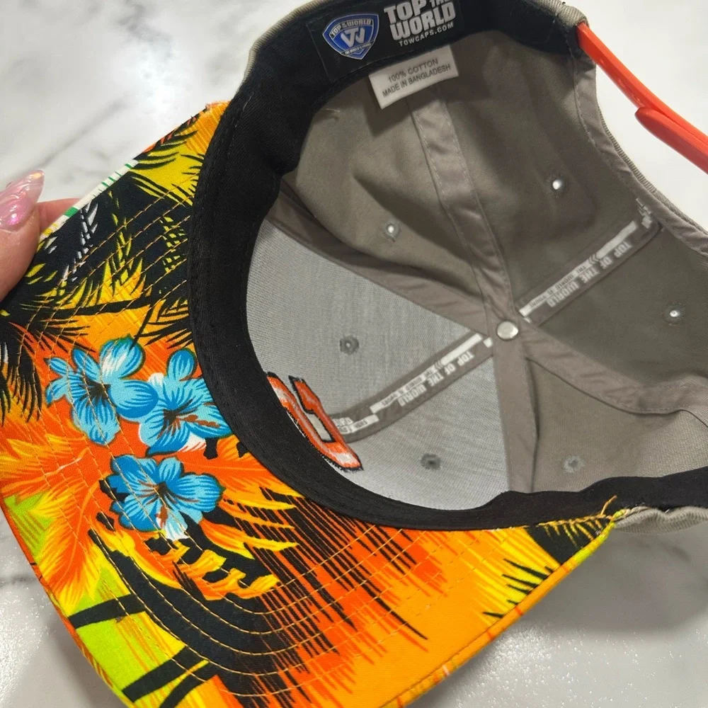 Syracuse Orange Grey and Tropical/Hawaiian SnapBack Hat - Picture 4 of 6